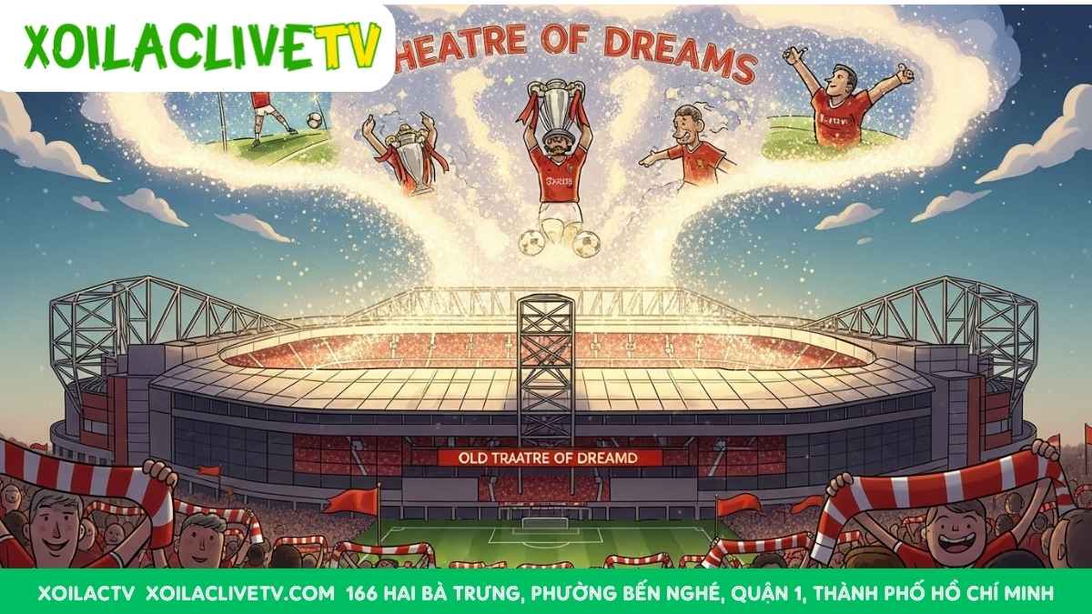 Nhà hát của những giấc mơ. Old Trafford không chỉ là nơi chứng kiến những trận cầu đỉnh cao mà còn là nơi giấc mơ của cầu thủ và người hâm mộ hòa làm một.