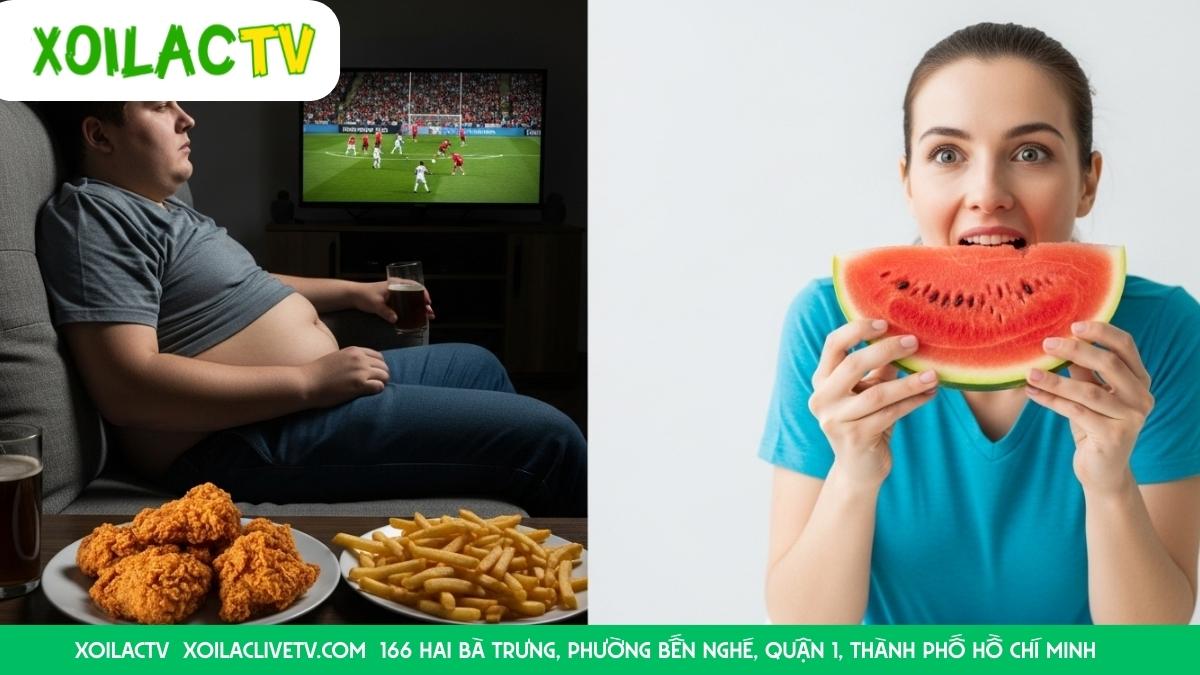 Lựa chọn đồ ăn nhẹ thông minh để giữ vững năng lượng, tránh cảm giác nặng nề, uể oải khi xem bóng đá đêm.