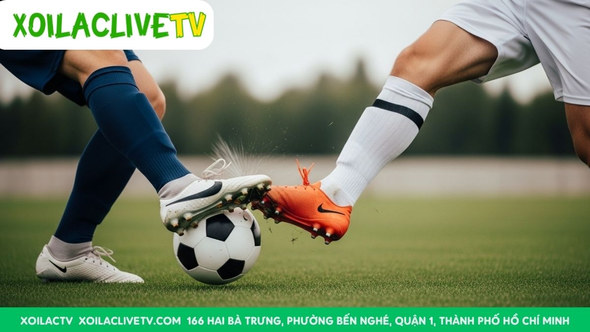 Khi kỹ thuật biến rủi ro thành cơ hội: Một cú xoạc bóng đúng lúc có thể cứu cả đội khỏi bàn thua.