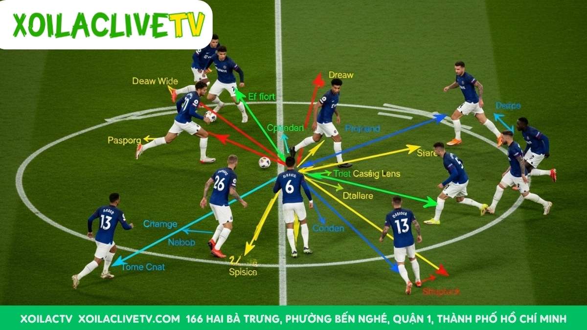 Di chuyển không bóng là nghệ thuật: Mọi cầu thủ đều đóng vai trò quan trọng để tạo nên một lối chơi tấn công mạch lạc.
