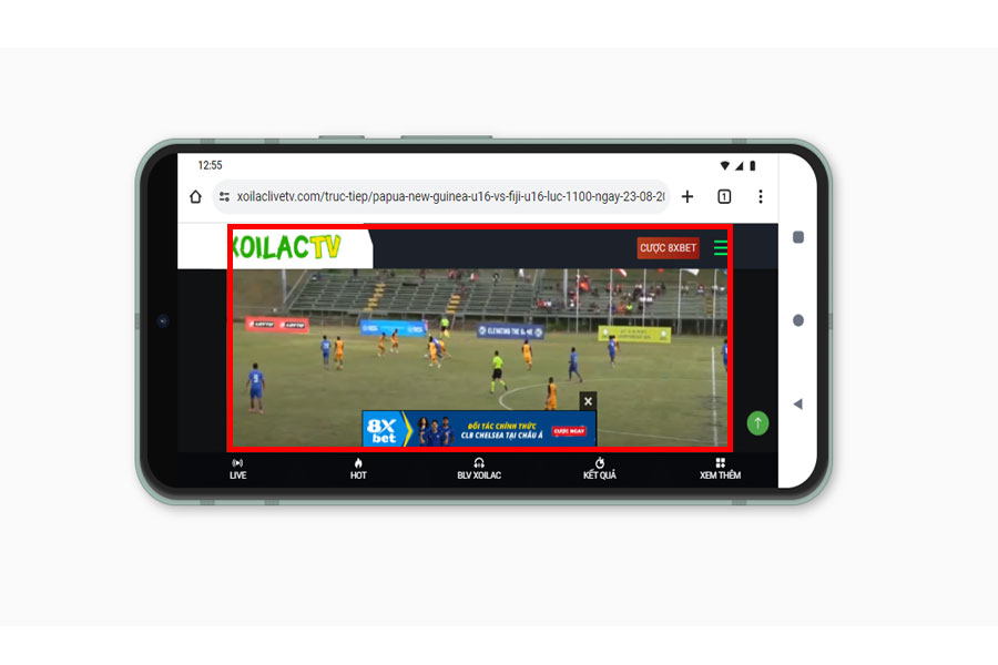 Xem Xôi Lạc TV trên điện thoại android qua trình duyệt