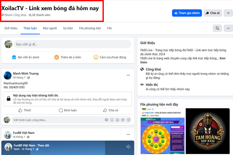 Xôi Lạc TV có cộng đồng fan đông đảo