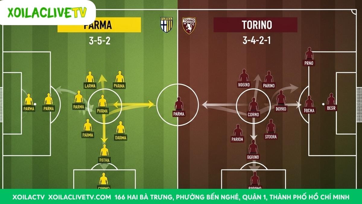 Sơ đồ chiến thuật dự kiến: HLV Carlos Cuesta (Parma) và Marco Baroni (Torino) sẽ bố trí đội hình như thế nào để giành 3 điểm quý giá?
