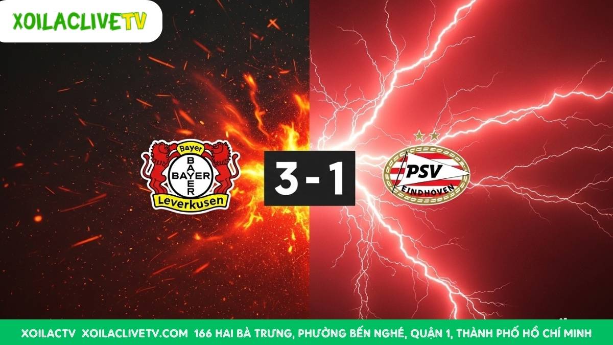 Dự đoán tỷ số Leverkusen vs PSV: Xoilac TV tin vào một chiến thắng tưng bừng cho đội chủ nhà tại BayArena.