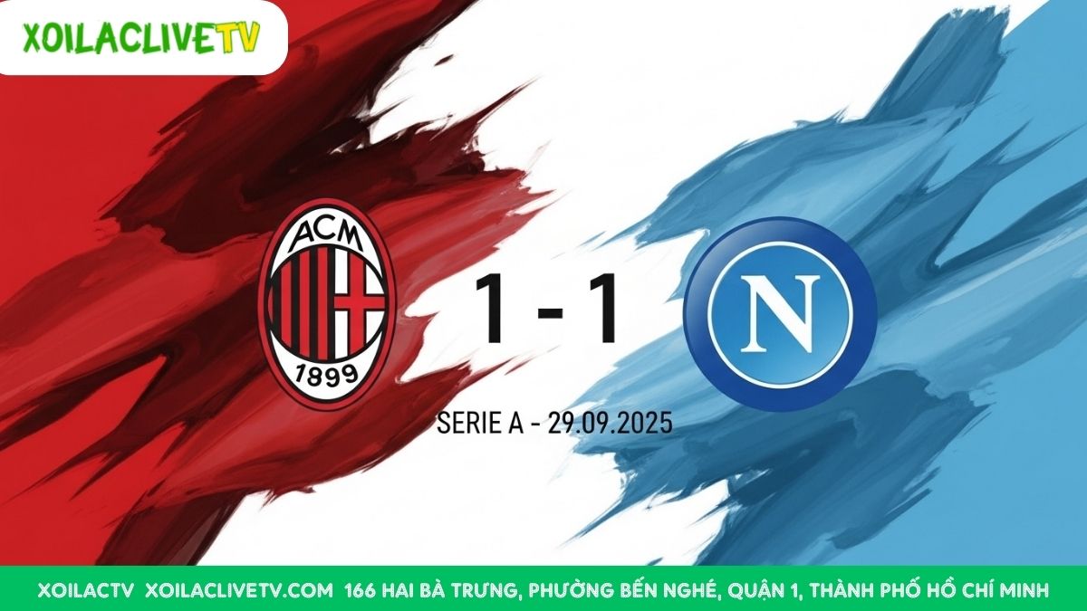Dự đoán tỷ số Milan vs Napoli: Một trận đấu cân tài cân sức và bất phân thắng bại là kịch bản được các chuyên gia Xoilac TV dự báo.