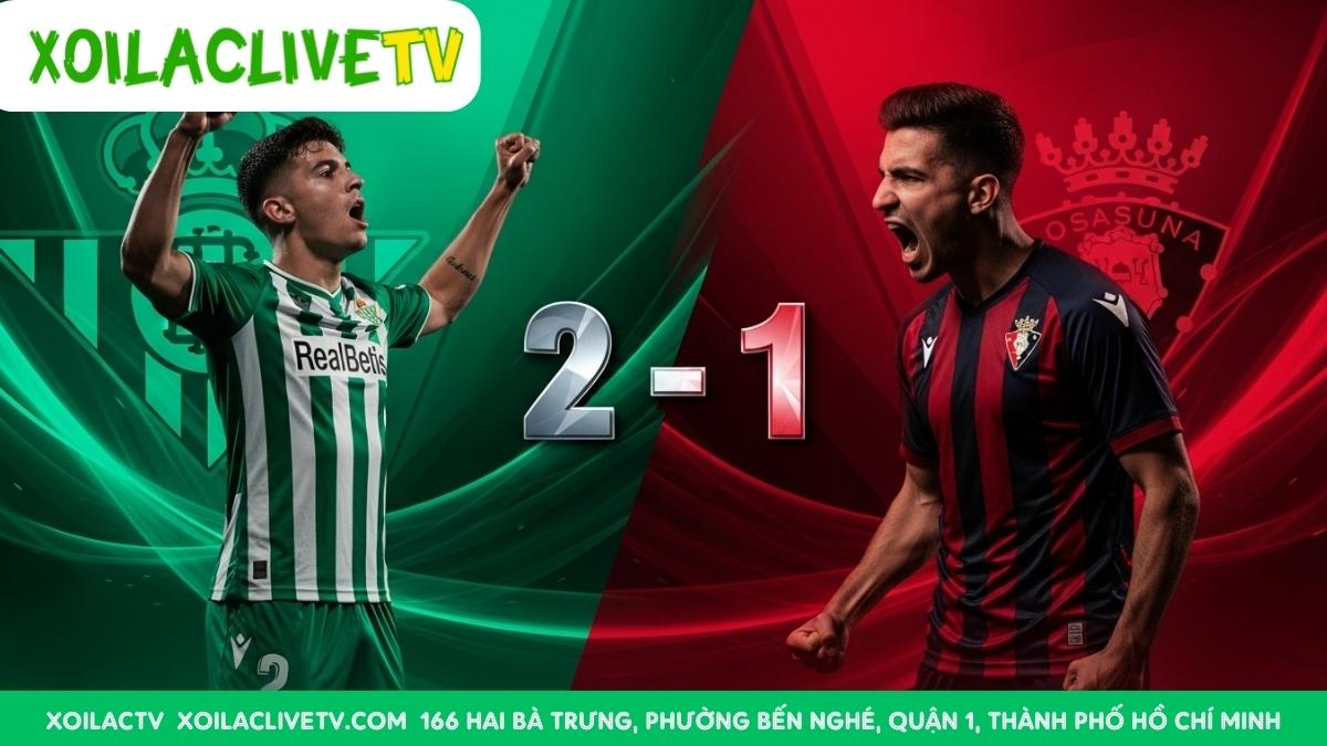 Dự đoán tỷ số từ Xoilac TV: Điểm tựa Villamarín và lịch sử đối đầu sẽ giúp Betis giành trọn 3 điểm.