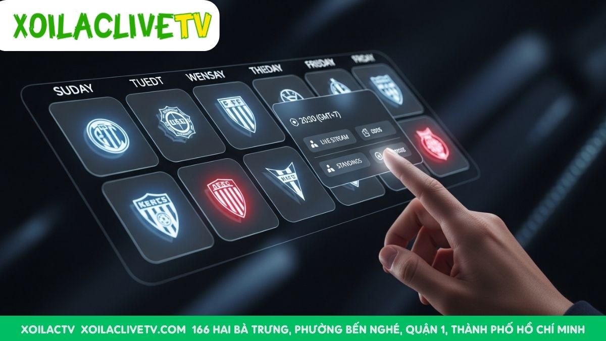 Không chỉ là một danh sách. Lịch thi đấu tại Xoilac TV là trung tâm điều khiển của bạn, nơi mọi thông tin từ link xem trực tiếp đến tỷ lệ kèo chỉ cách một cú chạm.