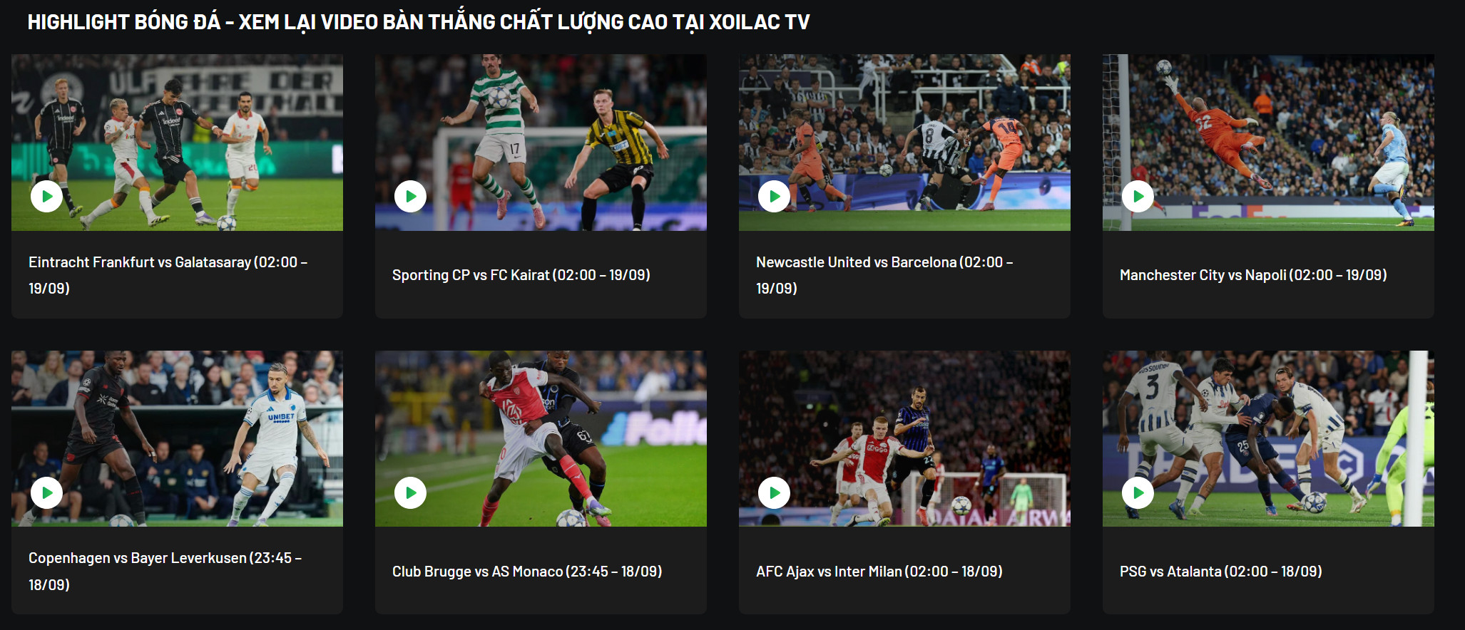 Video highlight trận đấu trên Xôi Lạc TV: bàn thắng, pha cứu thua, thẻ đỏ