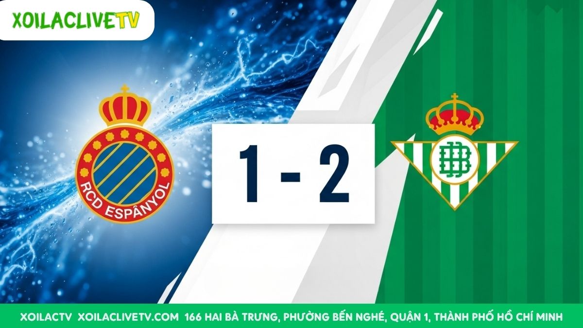 Dự đoán tỷ số Xoilac TV: Real Betis được dự đoán sẽ giành chiến thắng sát nút trên sân khách.
