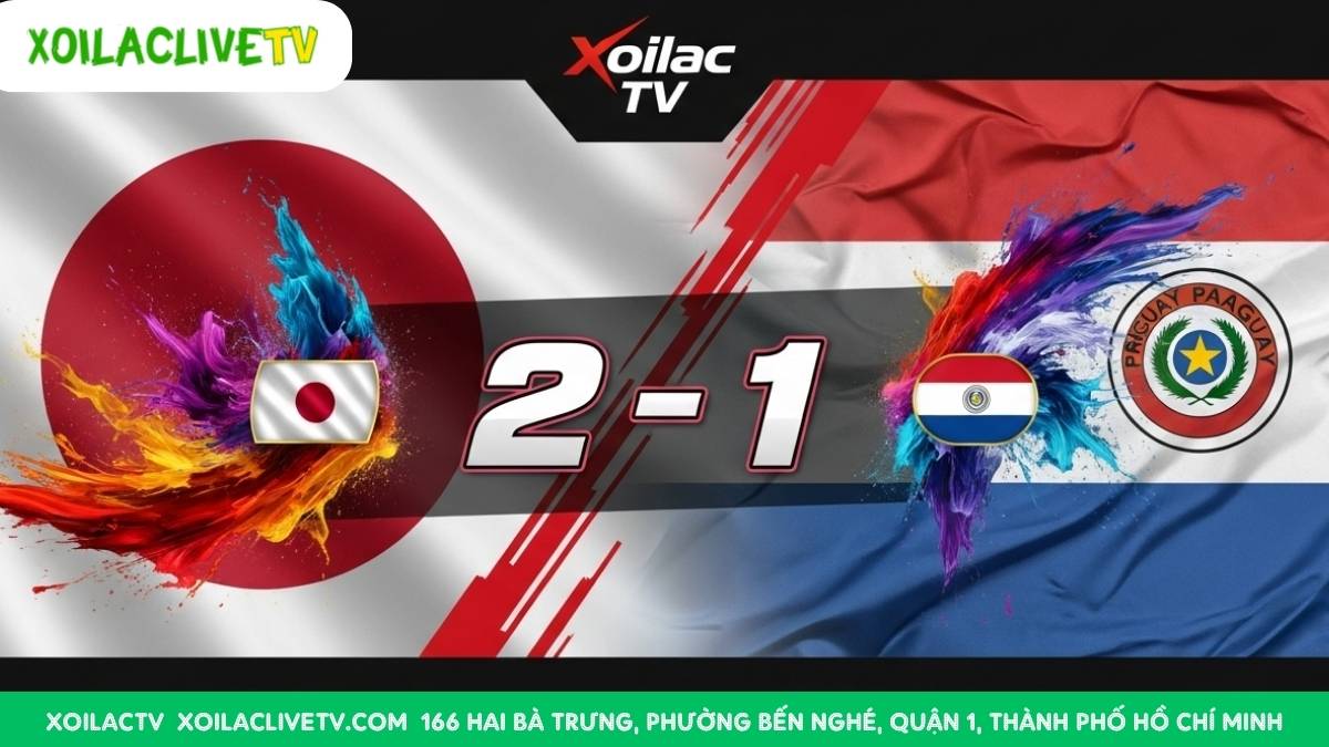 Dự đoán của Xoilac TV: Nhật Bản sẽ có một chiến thắng vất vả với tỷ số 2-1 trước Paraguay.