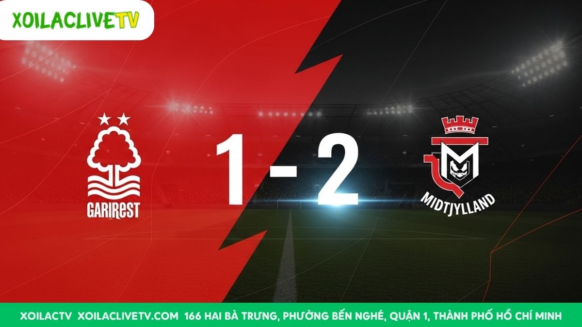 Dự đoán Xoilac TV: Dù có lợi thế sân nhà, Nottingham Forest khó cản bước một Midtjylland đang có phong độ vượt trội. Tỷ số cuối cùng: 1-2.