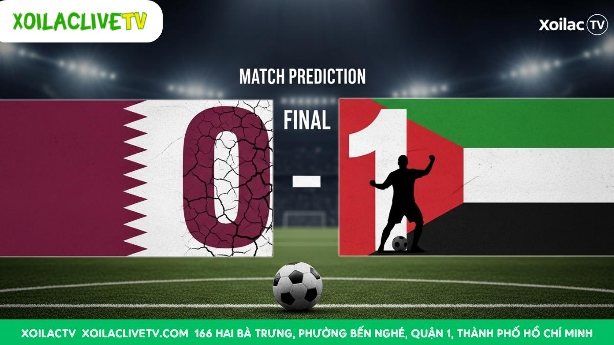 Dự đoán tỷ số Qatar vs UAE từ chuyên gia Xoilac TV: Liệu một bàn thắng duy nhất có đủ để UAE làm nên lịch sử sau 36 năm chờ đợi?
