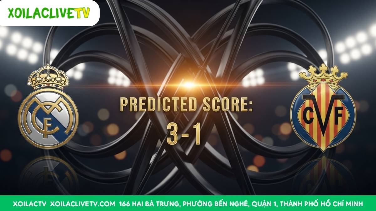 Dự đoán của chuyên gia Xoilac TV: Với lợi thế sân nhà và sức mạnh hàng công vượt trội, Real Madrid được tin tưởng sẽ giành một chiến thắng thuyết phục.