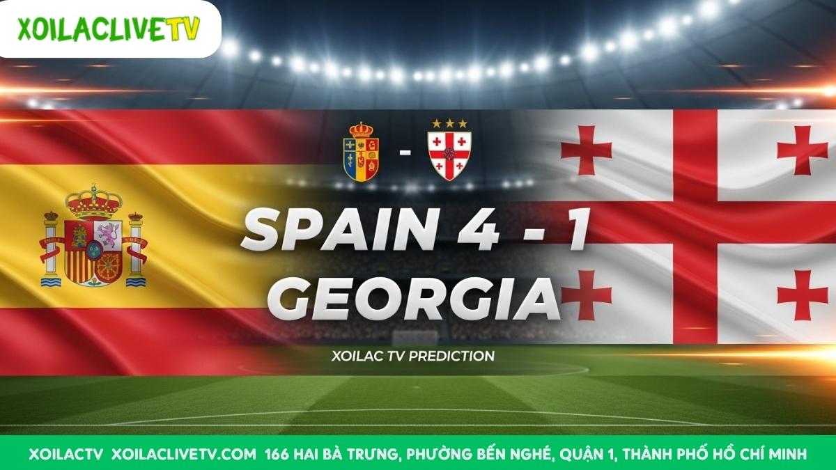 Dự đoán tỷ số trận Tây Ban Nha vs Georgia từ chuyên gia Xoilac TV: Một chiến thắng tưng bừng cho "Bò Tót" trên sân nhà.