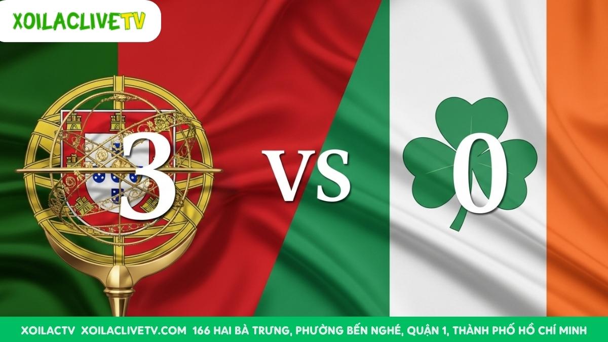 Dự đoán tỷ số Bồ Đào Nha 3-0 Ireland: Mọi ưu thế đều nghiêng về phía "Selecao châu Âu". Một chiến thắng cách biệt là kịch bản được dự báo trước.